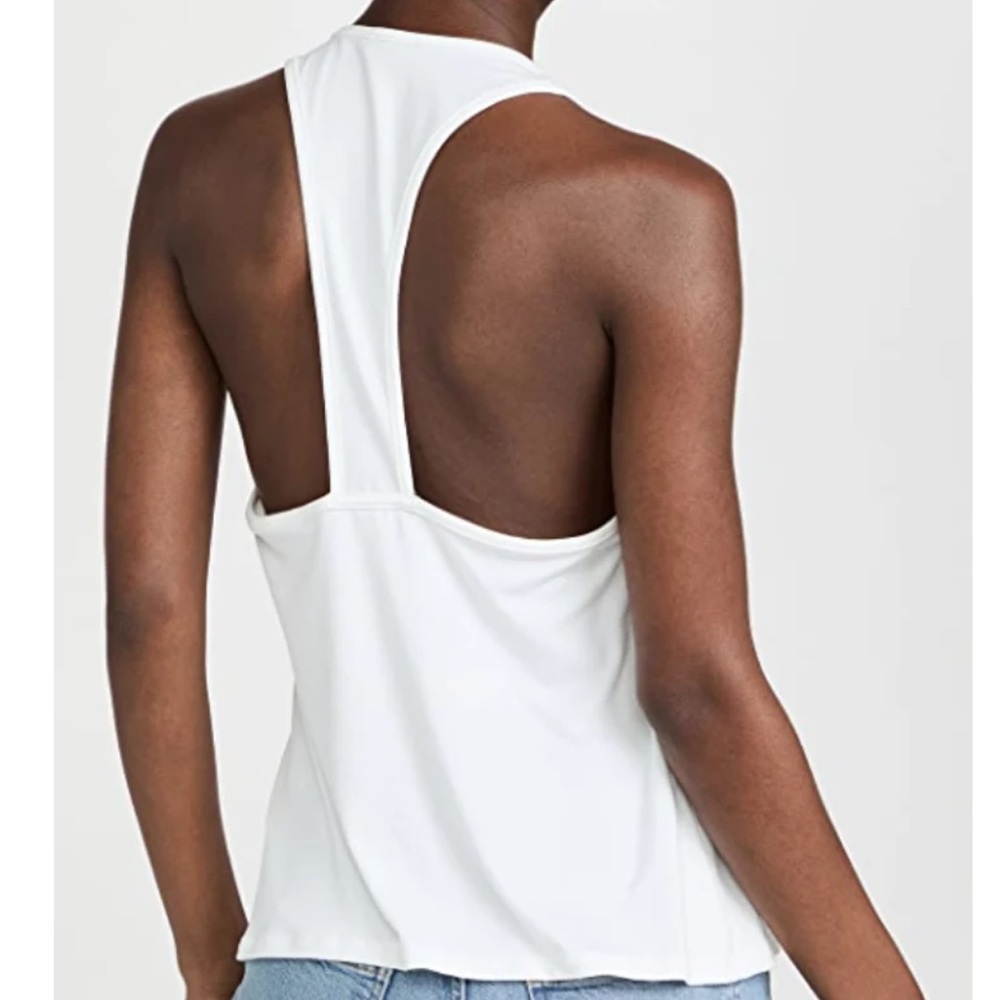 NWT Free People Everyday Tank White Racerback Scoop Neck Slouchy Lightweight M - Picture 6 of 10